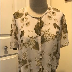 No Boundaries Sheer Button Front Top